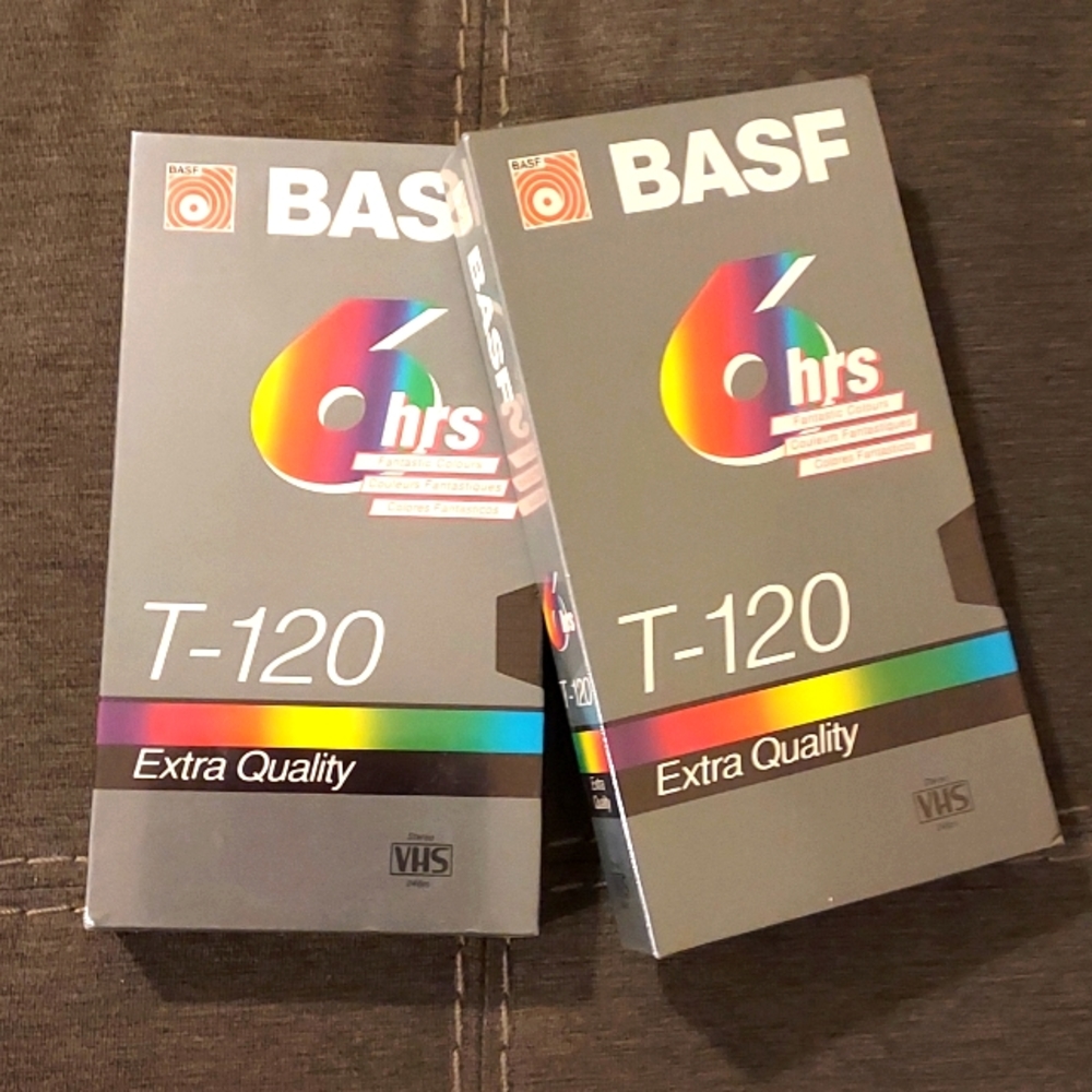 Brand New Sealed 2 Blank VHS Tapes